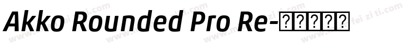 Akko Rounded Pro Re字体转换